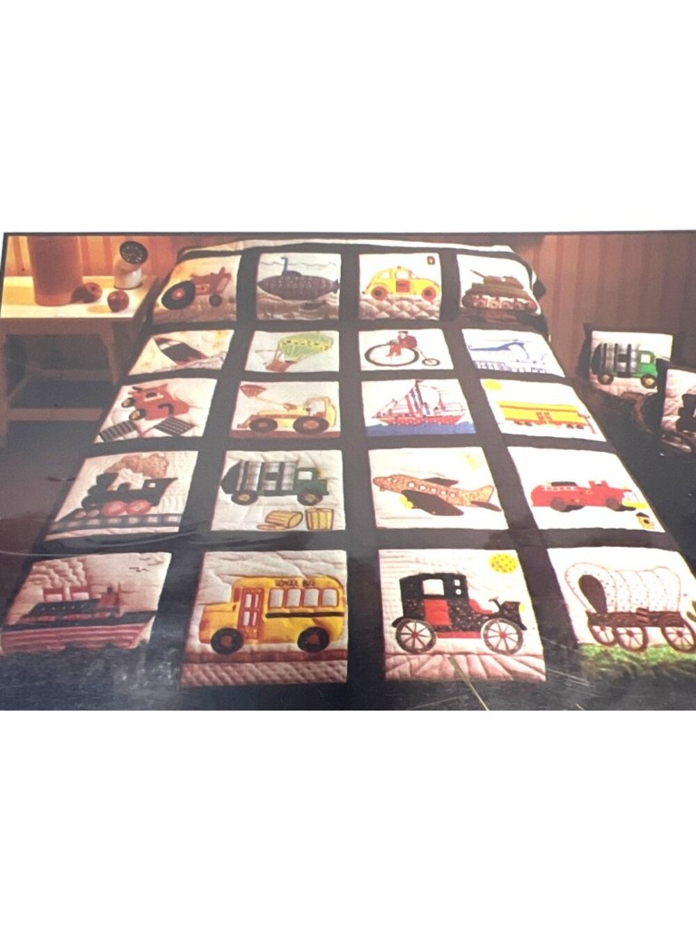 Transportation Quilt Pattern 66"x84" Better Homes & Gardens Custom Design Collec